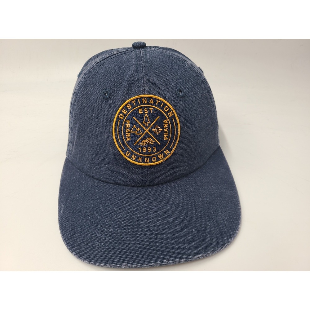 Prana Destination Unknown Snapback Hat Cap Cotton Yoga Hike Dad‎ Men Women Blue